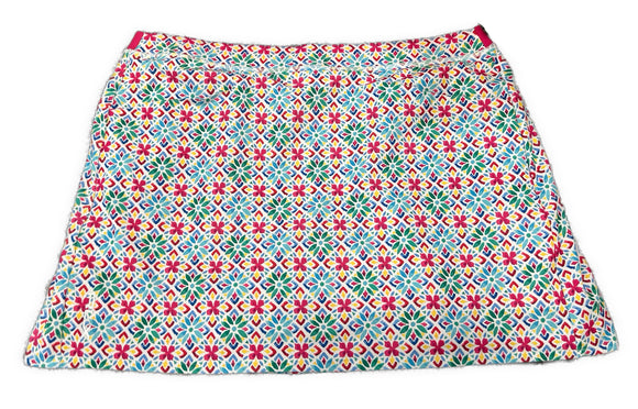RLX Ralph Lauren Pink, Green & Blue Patterned Women's Pull-on Golf Skort Size XL