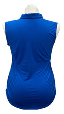 New Jofit Blue Sleeveless Women's Golf Polo w/Placket Accent Size L MSP$90-2