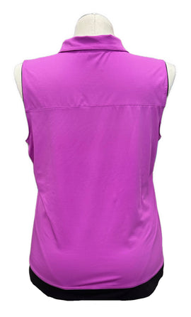 Lady Hagen Purple & White Colorblock Women's Sleeveless Golf Top Size XL - 0