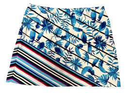 Tail Blue Multicolored Floral & Striped Patterned Women's Pull-on Golf Skort Size XL