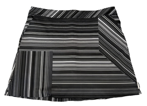 Lady Hagen Black & White Striped Women's Golf Skort Size 14