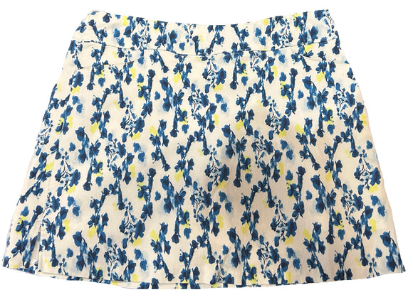Lady Hagen Golf Skort Blue and Yellow Floral Size 14