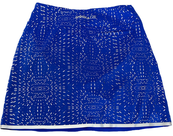 Annika Cutter & Buck Blue Pull-on Women's Skort w/Silver Accents Size S