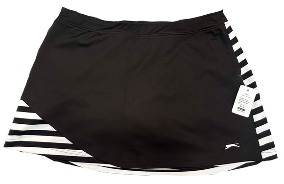 Slazenger Black & White Striped Pull-on Women's Golf Skort Size XL