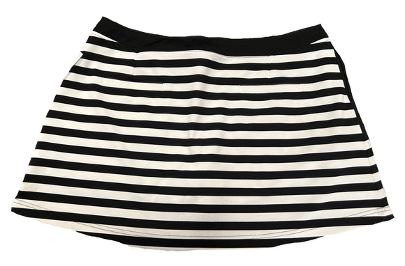 Slazenger Black & White Striped Pull-on Women's Golf Skort Size XL