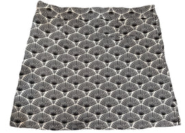 Bermuda Sands Black & White Geometric Floral Fan Women's Golf Skort Size L - 0