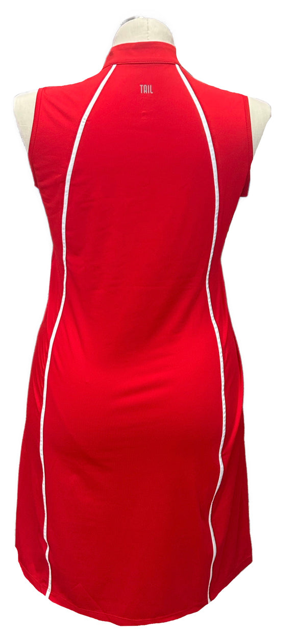 New Tail Activewear Mika Sleeveless Golf Dress- Cardinal MSP$117