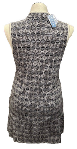 New Sigrud Olsen Black & Gray Print Golf Dress Size XL MSP$ - 0