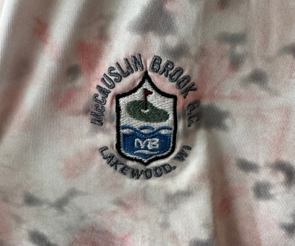 Kate Lord Light Pink & Gray Patterned Women's Golf Pullover w/Logo Size XL