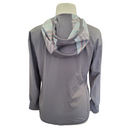 Adidas Climacool Full-Zip Gray Striped Women's Hooded Jacket Size L-2