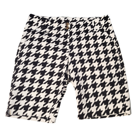 Loudmouth Black & White Houndstooth Patterned Women's Golf Shorts Size 2 - 0