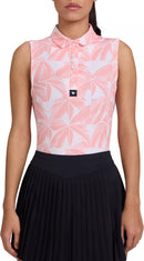 New Bad Birdie Women's Sleeveless Golf Polo Vacay Vibes - Dawn Amber-1