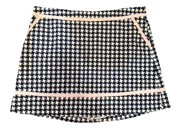 Lady Hagen 17.5" Navy & White Houndstooth Skort size 14 MSP$55