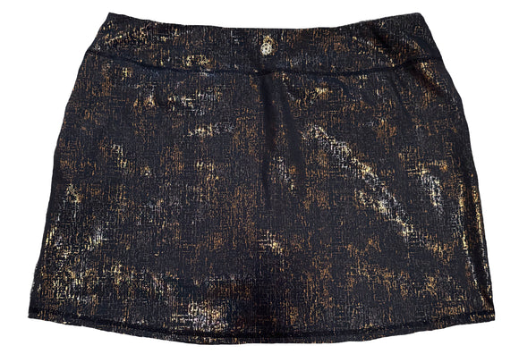 New Lilly Pultizer Black Women's Golf Skort w/Gold Accents Size XLMSP$108