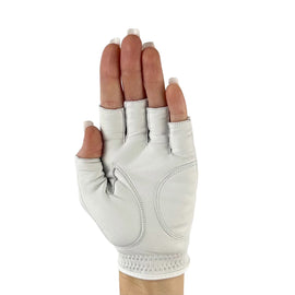 New Hard Candy Women's White Half Finger Glove - Right Hand - 0