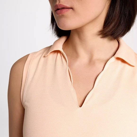 New Walter Hagen Women's Clubhouse Scallop Sleeveless Golf Polo MSP$50