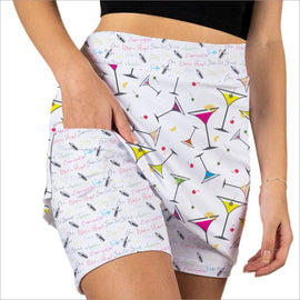 New Skort Obsession Shaken Not Stirred Print Skort - 0