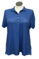 Donald Ross Navy & White Dotted Women's Short Sleeve Top w/Logo Size XXL-1