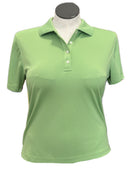Pebble Beach Performance Spring Green Grid Women's Polo Size L-1