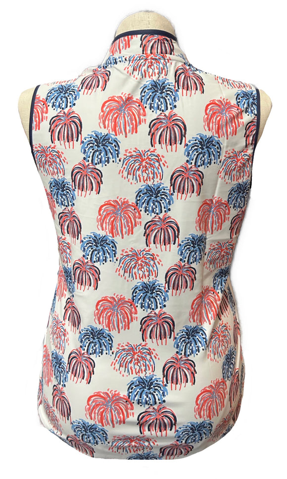 New Smith & Quinn Kennedy Sleeveless Golf Top - Fireworks - MSP$98