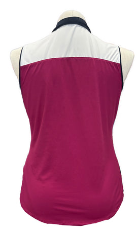 Lady Hagen 1/4 Zip Mock Neck Colorblock Sleeveless Golf Top MSP$40 - 0