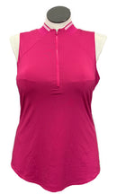 Jofit Dark Pink Sleeveless 1/4 Zip Funnel Top Size L-1