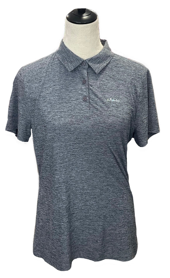 JDX America Gray Heather Women's Golf Polo Size M MSP $109