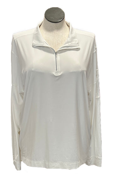 bloq-uv White Solid Mock Zip Pullover Size XXL MSP $90