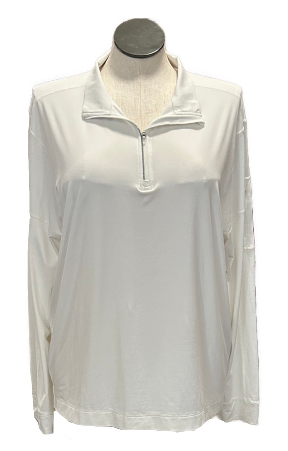 bloq-uv White Solid Mock Zip Pullover Size XXL MSP $90