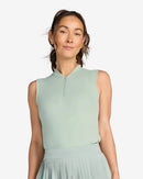 New Bad Birdie Women's Blade Sleeveless Golf Polo - Washed Sage-1