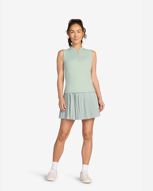 New Bad Birdie Women's Blade Sleeveless Golf Polo - Washed Sage