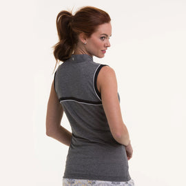 New EP NY Women's Sleeveless Slate Zip Golf Polo Size L MSP$80 - 0