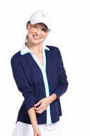 New Kinona Navy Class Act Longsleeve Golf Shirt Size S MSP$109-1