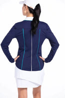 New Kinona Navy Class Act Longsleeve Golf Shirt Size S MSP$109-2