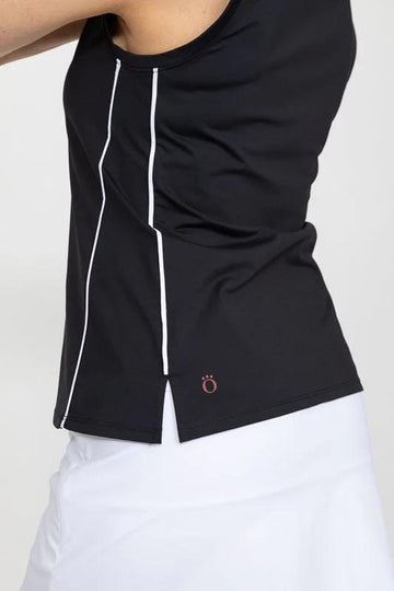 New Kinona Keep it Covered Black Sleeveless Golf Polo Size XS MSP$118 - 0