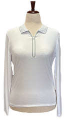 New G/Fore White Women's Golf Pullover Size M MSP$120-1
