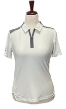 Nike White & Gray Colorblock Women's Short Sleeve Top w/Logo Size S-1