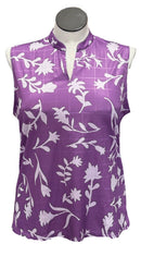 Nike Purple Floral Print Women's Sleeveless Golf Top Size XL-1
