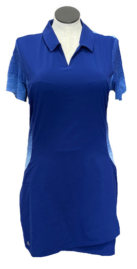Adidas V-neck Short Sleeve Blue Gradient Golf Dress Size XL