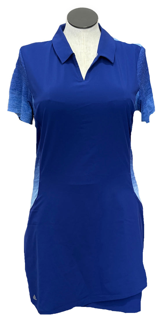 Adidas V-neck Short Sleeve Blue Gradient Golf Dress Size XL