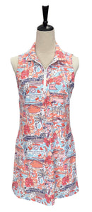 Smith & Quinn Peach Aurora International Golf Club Patterned Women’s Golf Dress Size M MSP$135-1
