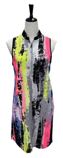 Jamie Sadock Gray, Yellow & Pink Women’s Golf Dress Size M-1