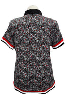 Daily Sports Black, White & Red Patterned Women's Short Sleeve Golf Top Size XXL-2