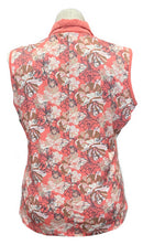 Ahead Women's Coral Floral Sleeveless Golf Polo w/ Logo Size XL MSP$74-2