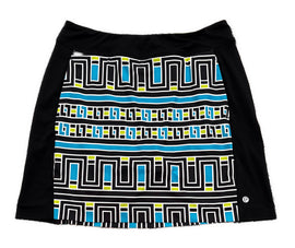 EP Sport Black, Lime & Blue Geo Print Golf Skort Size S