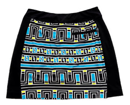 EP Sport Black, Lime & Blue Geo Print Golf Skort Size S - 0