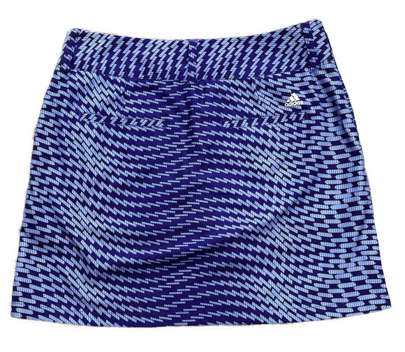 Adidas Purple & Periwinkle Geo-Warped Skort Size 4