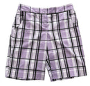 Izod Purple & White Plaid Shorts Size 10 MSP $65-1