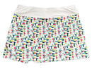 PGA Tour White & Teal Patterned Women's Golf Wrap Skort Size XL-2