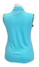 Bermuda Sands Aqua & Geometric Floral Fan Print Sleeveless Top MSP $80-2